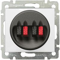 Розетка аудио без рамки Legrand Valena 2-м. белый картинка